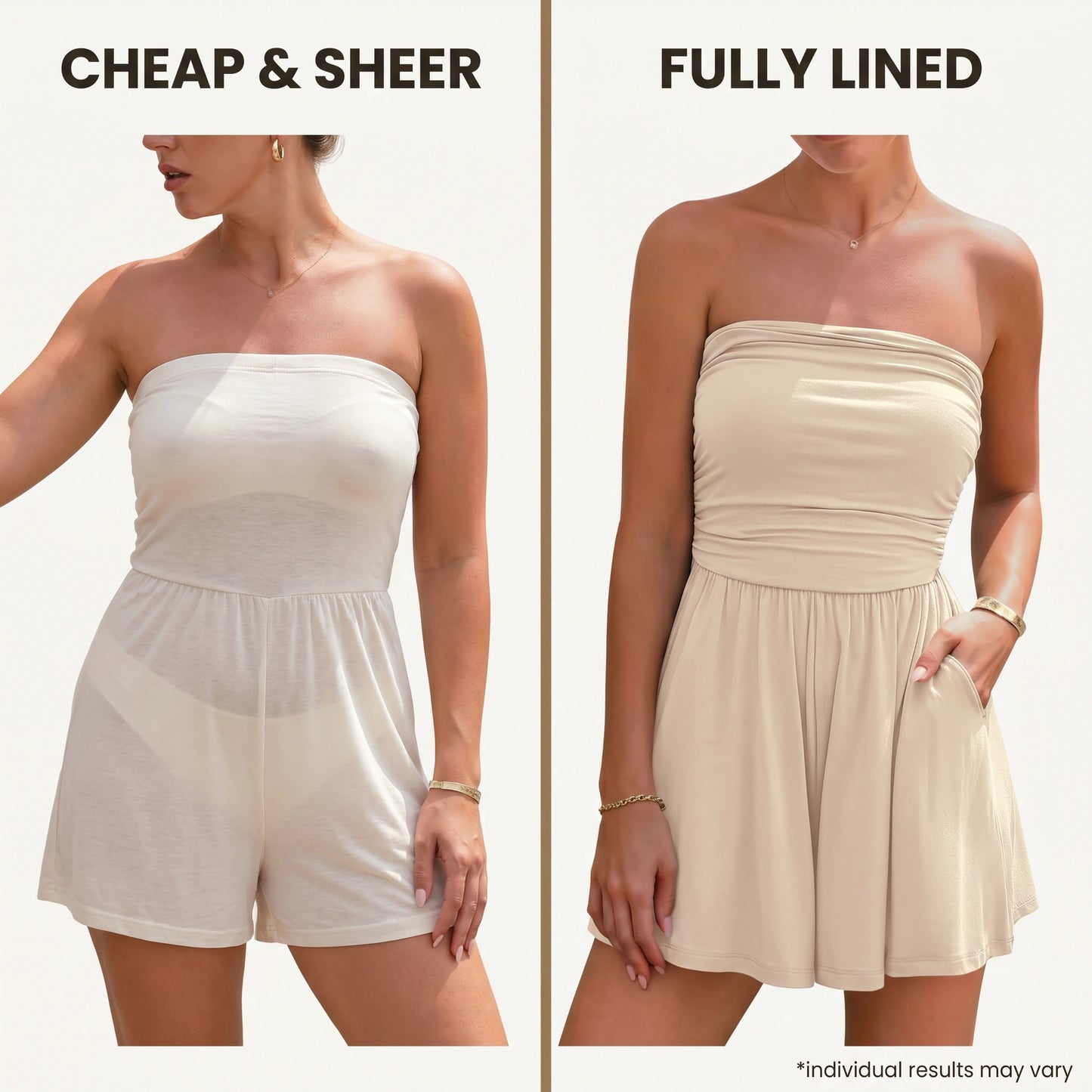 Strapless Summer Women's Romper