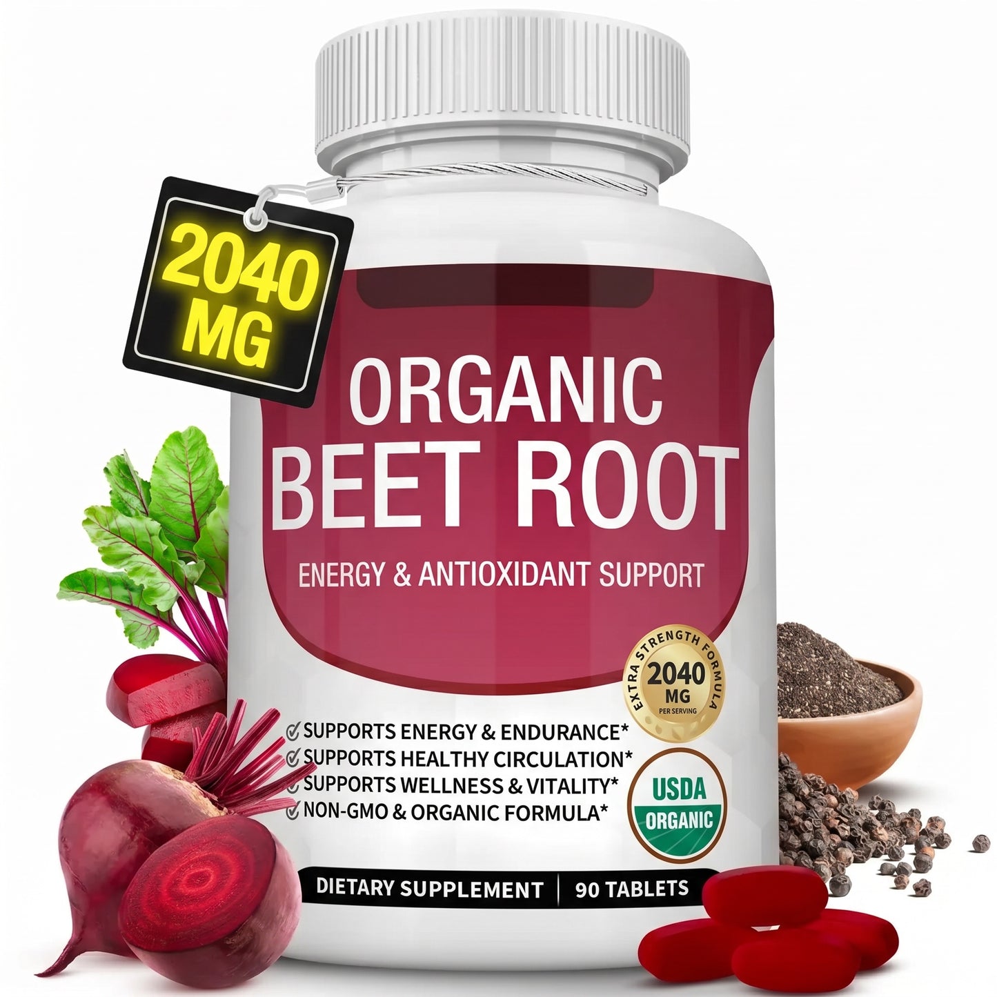 Organic Beet Root Powder Tablets
