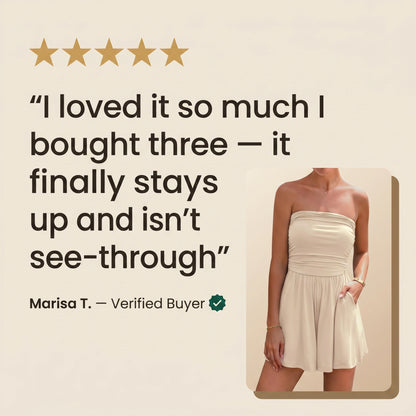 Strapless Summer Women's Romper